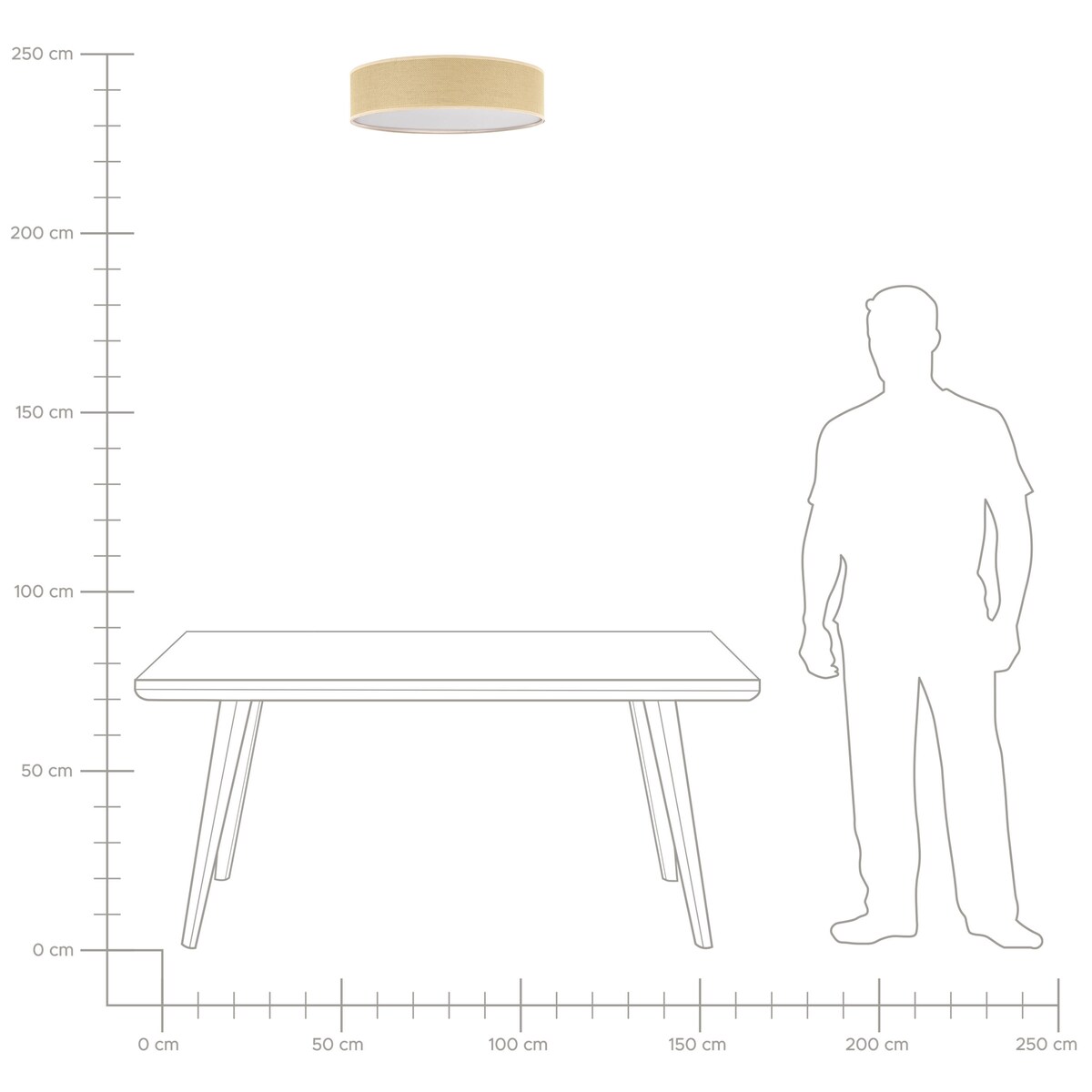 Lampa sufitowa MAGNO Naturalny