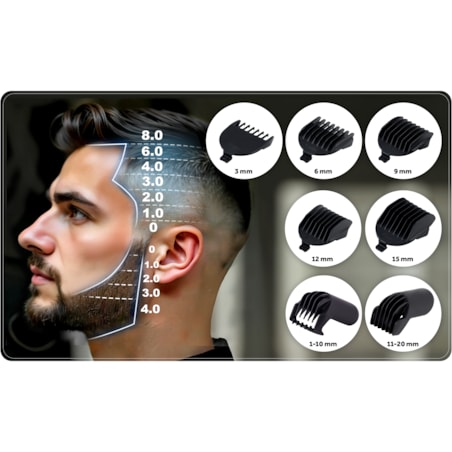 Trymer maszynka do włosów golarka do brody 6w1 Berdsen