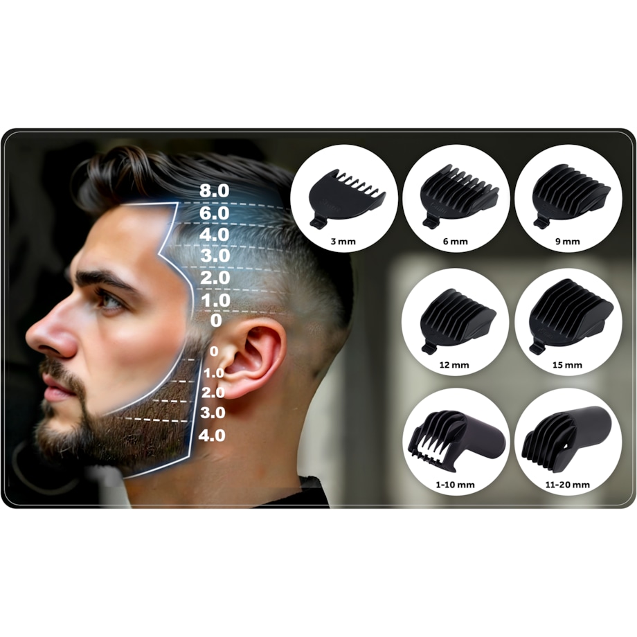 Trymer maszynka do włosów golarka do brody 6w1 Berdsen