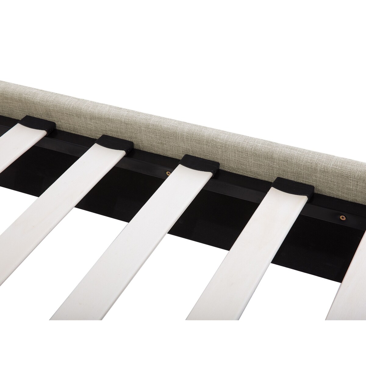 Łóżko tapicerowane 160 x 200 cm beżowe SENNEZ