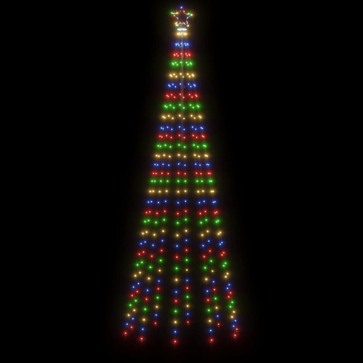 vidaXL Choinka z kołkiem gruntowym, 310 kolorowych LED, 300 cm