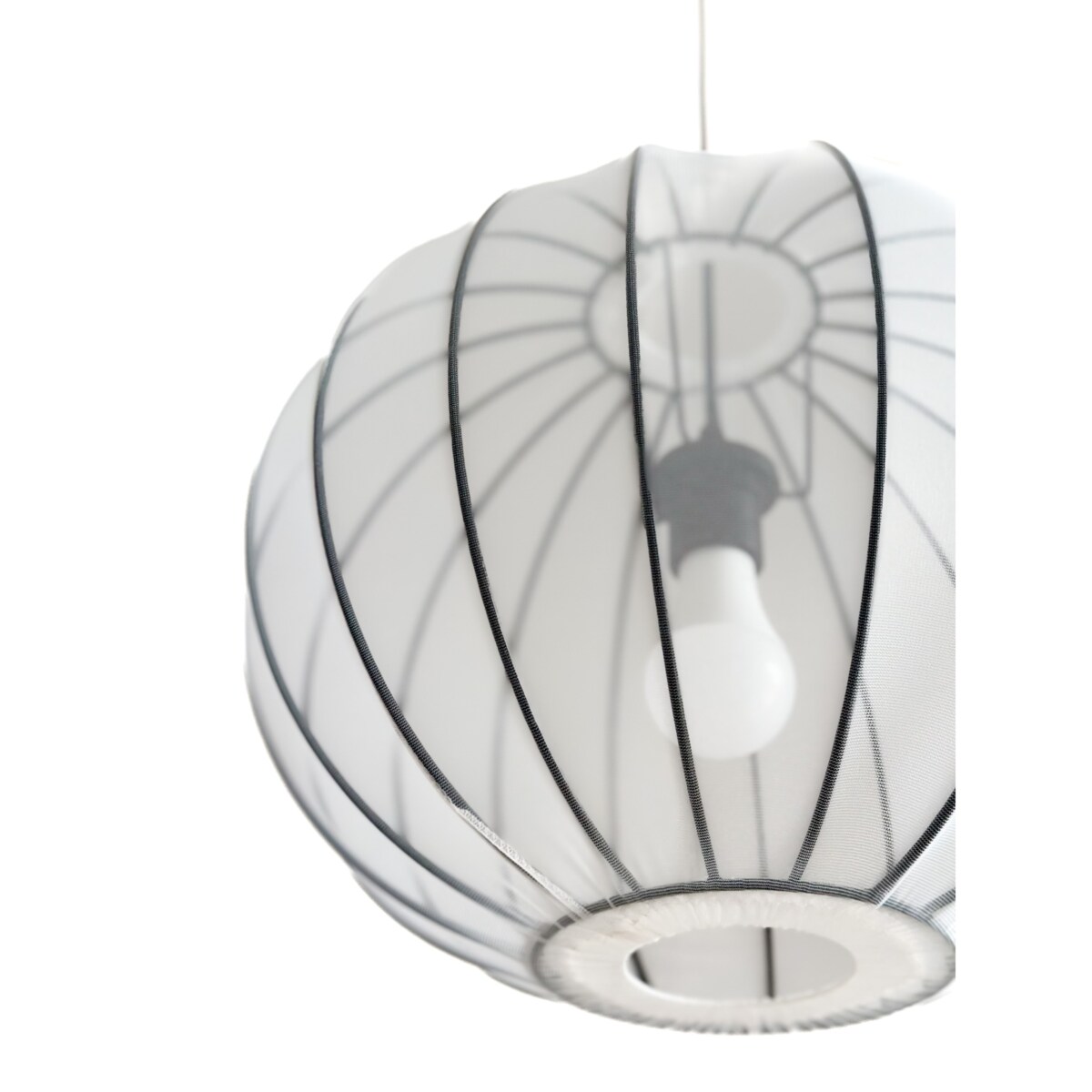 Abażur Kula Biała MIST Black 33x39