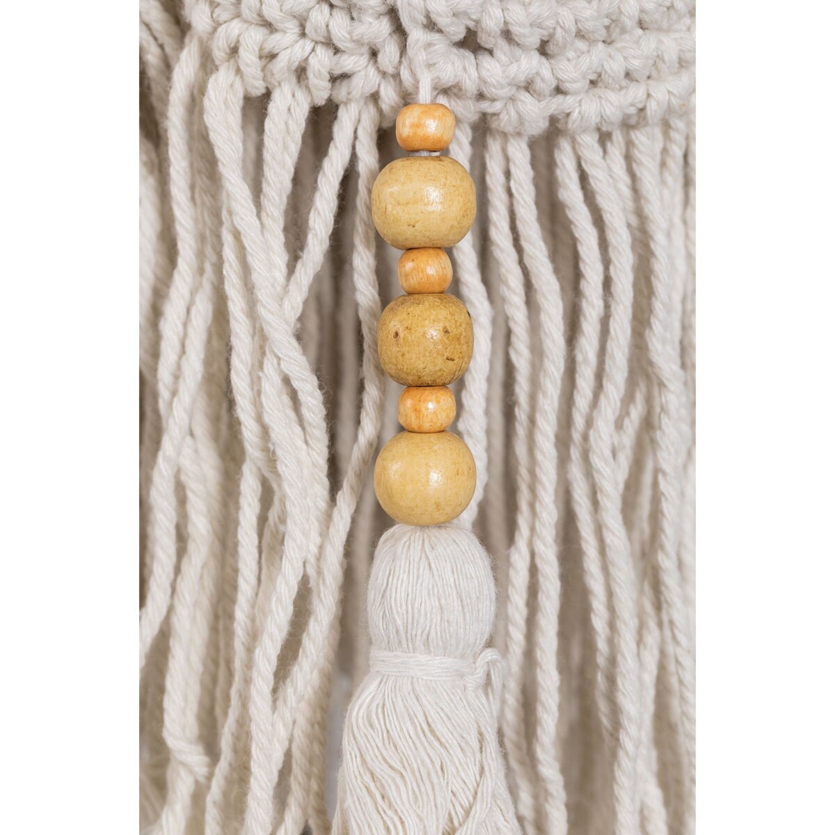 Parasol z drewna tekowego i bawełny Tongariki Ø320 cm