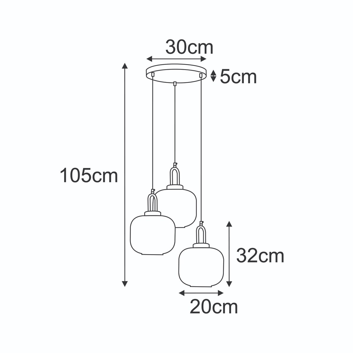 Lampa wisząca K-5892 z serii DIOP