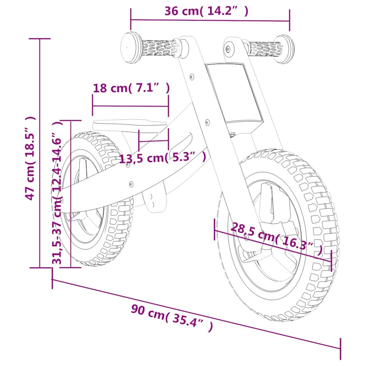 vidaXL Rowerek biegowy dla dzieci, jasnoniebieski