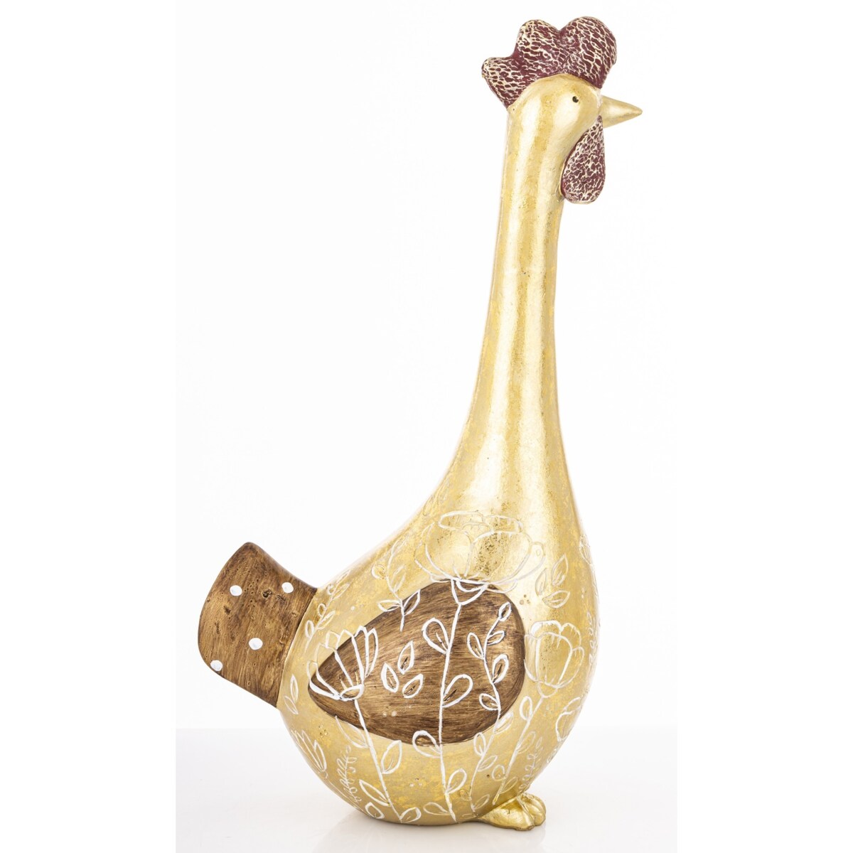 Dekoracja - kura 36,5x13x21 cm KURKA-2 Złotopiórka big