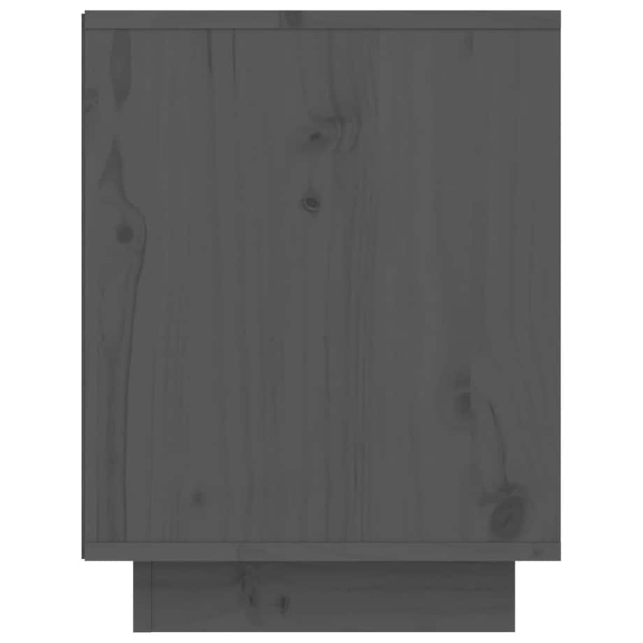 vidaXL Szafka na buty, szara, 60x34x45 cm, lite drewno sosnowe