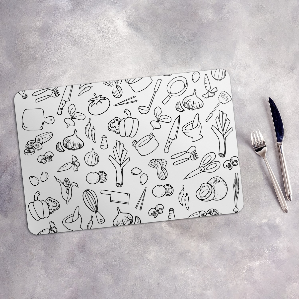 Komplet mat pod talerz Kuchenne inspiracje, 6 szt. 45x30cm