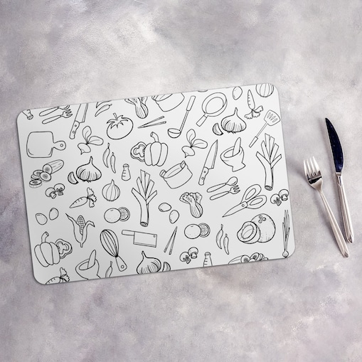 Komplet mat pod talerz Kuchenne inspiracje, 6 szt. 45x30cm