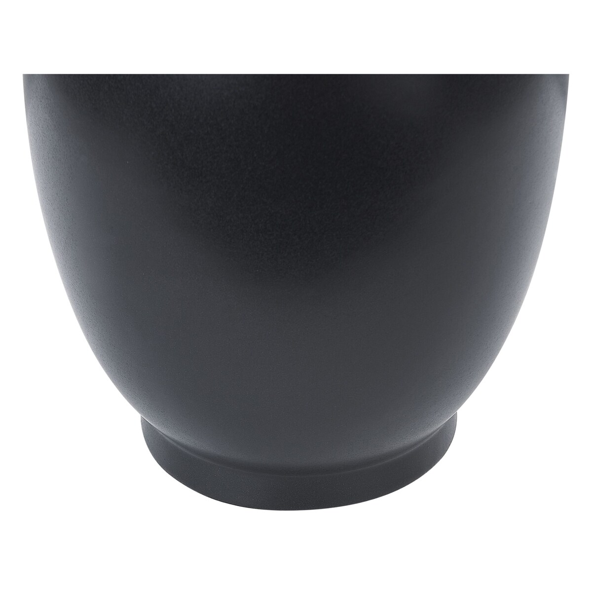 Wazon na kwiaty ceramiczny czarny MYTILENE