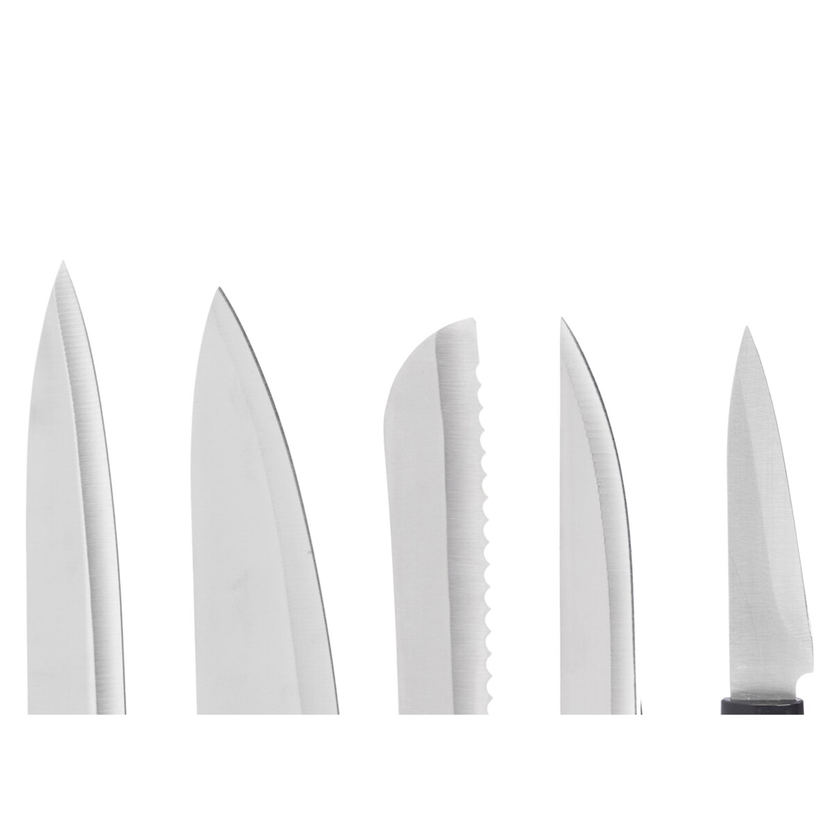 Zestaw 6 noży kuchennych z bambusowymi trzonkami BAMY w stojaku