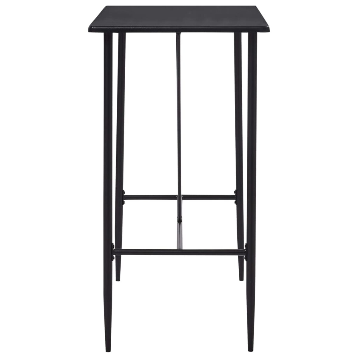 vidaXL Stolik barowy, czarny, 120 x 60 x 110 cm, MDF