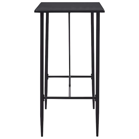 vidaXL Stolik barowy, czarny, 120 x 60 x 110 cm, MDF