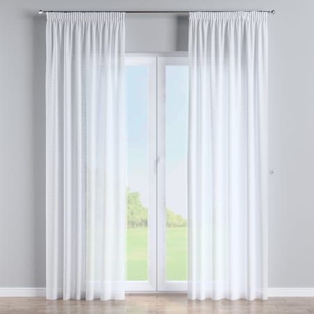 Zasłona na taśmie marszczącej 1 szt. 130x245 prześwitujący biały