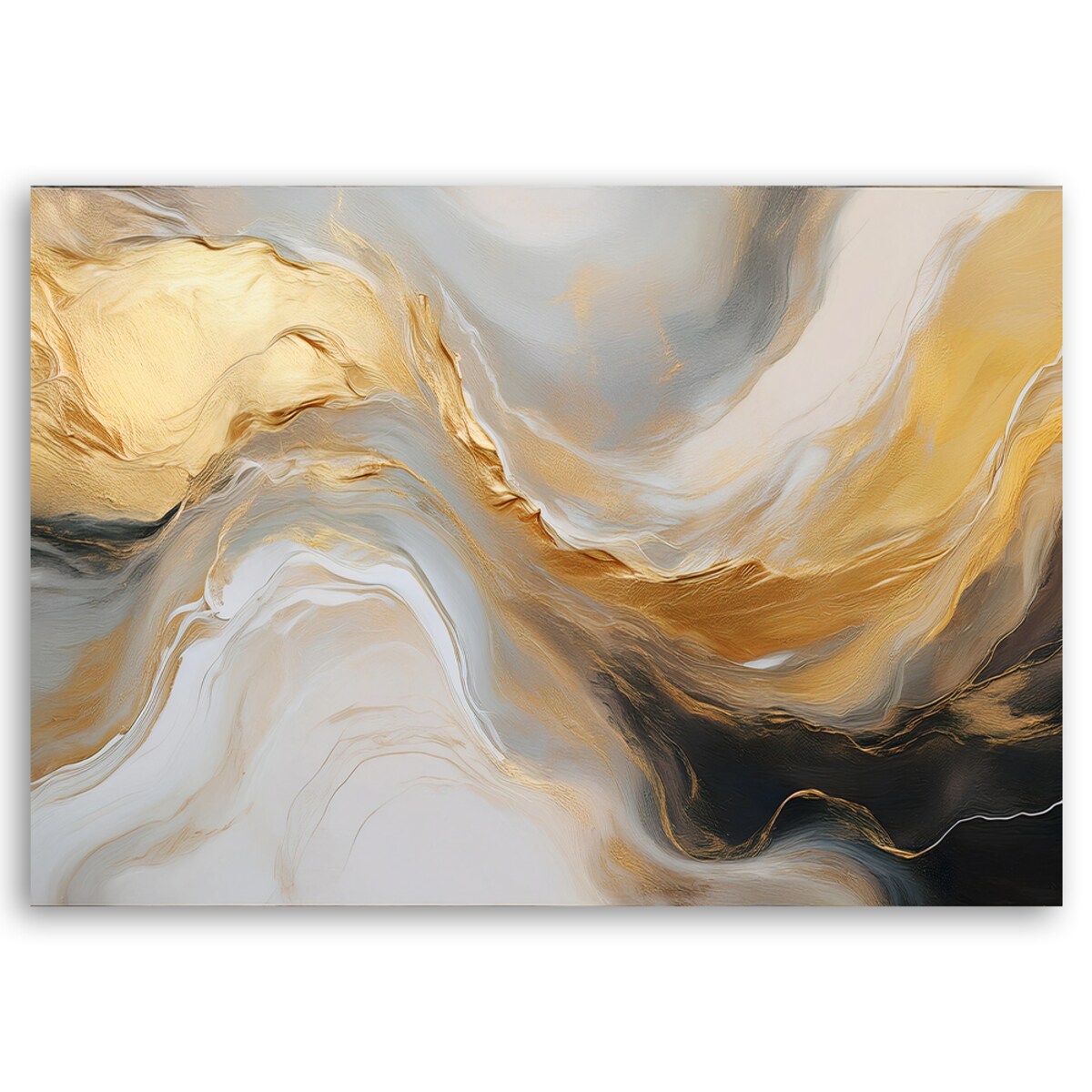 Abstrakcyjny Obraz do salonu sypialni biura łazienki Marmur Tekstura Złoto Szary 100x70