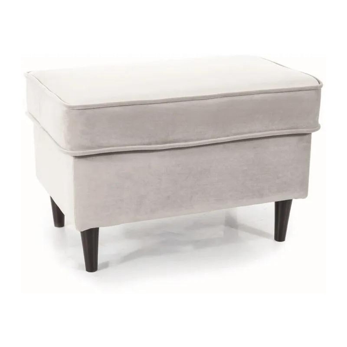 Pufa RON VELVET jasnoszara