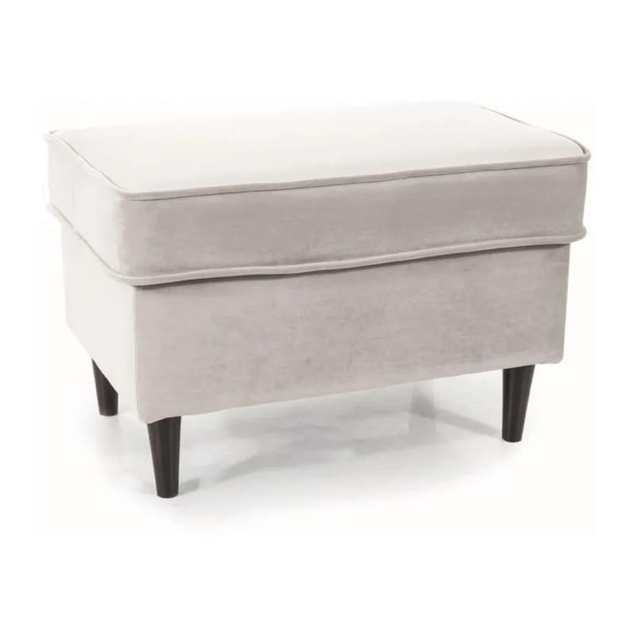 Pufa RON VELVET jasnoszara