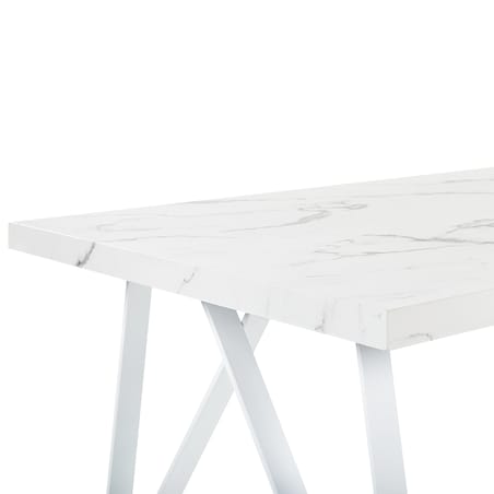 Stół do jadalni GRIEGER Biały marmur 160 cm 90 cm