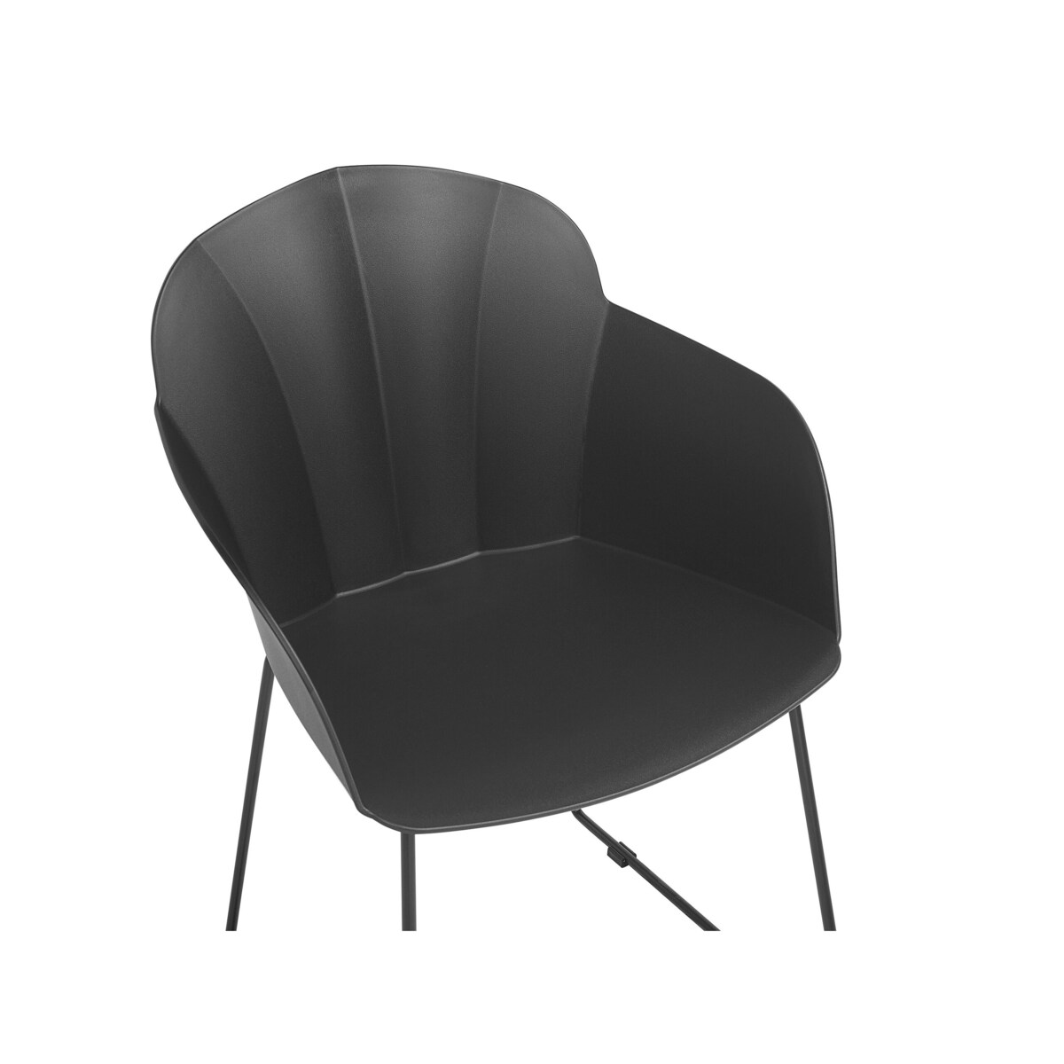 Zestaw 2 krzeseł do jadalni czarny SYLVA