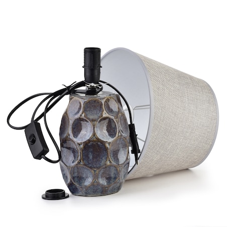 LETI GREY Lampa stołowa 11x11x33.5cm