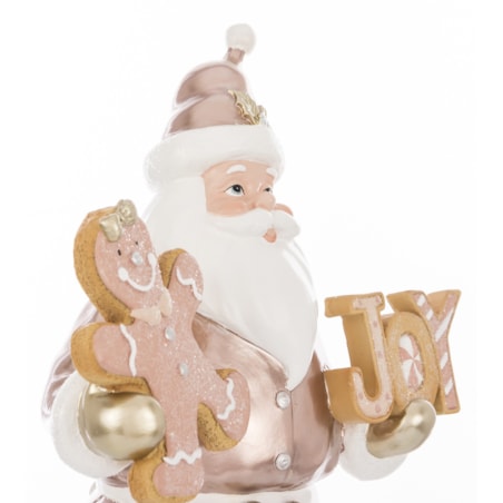 Figurka Święty Mikołaj z ciasteczkiem JOY 32,5x22x12 cm