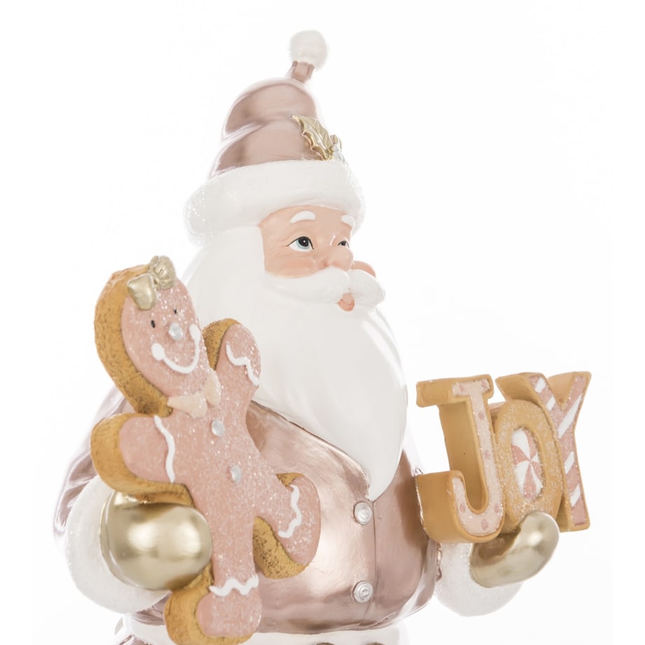 Figurka Święty Mikołaj z ciasteczkiem JOY 32,5x22x12 cm