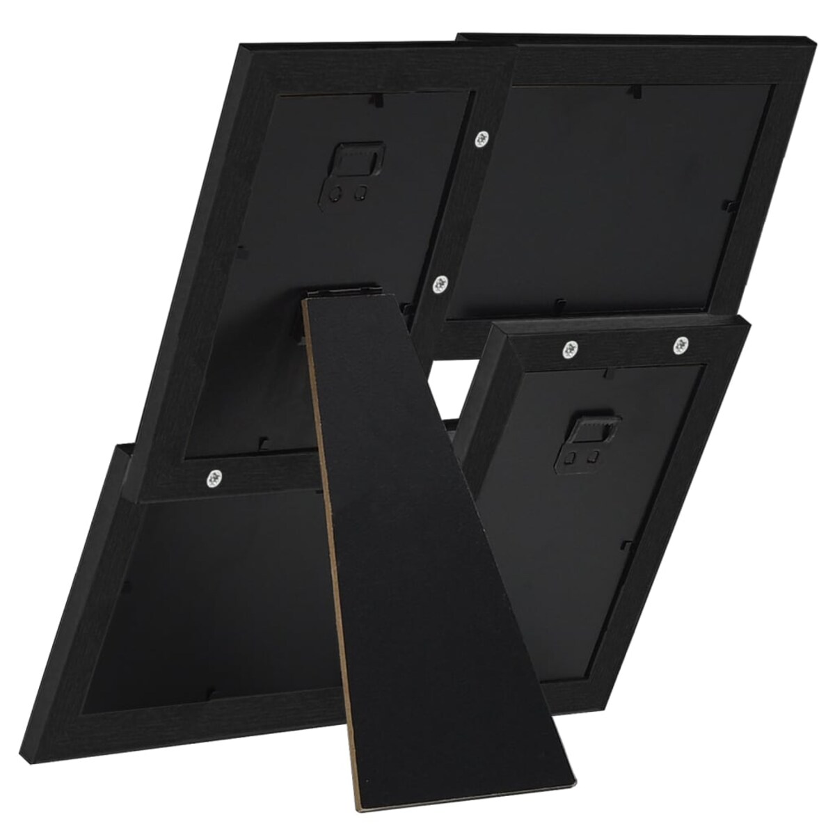 vidaXL Ramka na 4 zdjęcia 10x15 cm, czarna, MDF