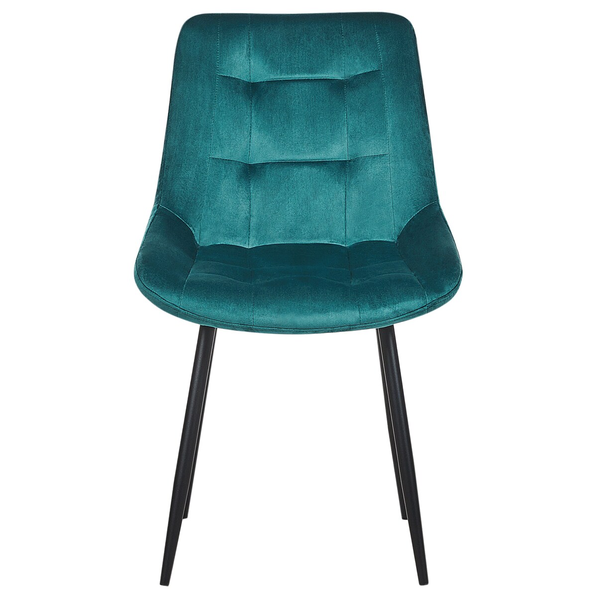 Zestaw 2 krzeseł do jadalni MELROSE Welur Turkusowy