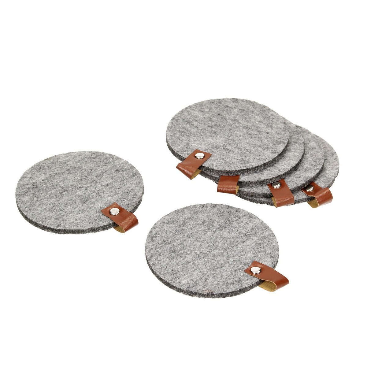 Podkładki Felt 6 szt. grey, ⌀ 10 cm