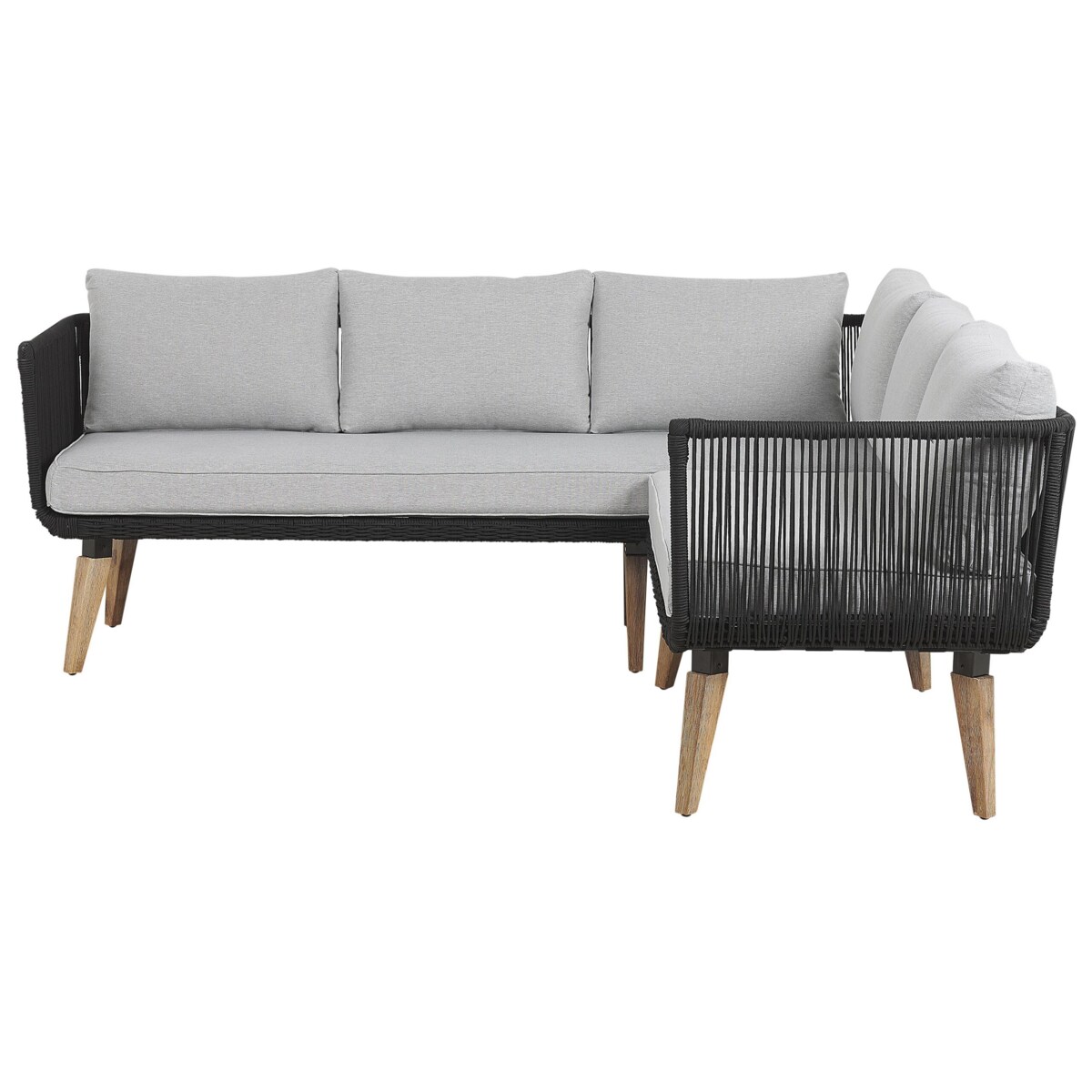 Zestaw ogrodowy drewno akacjowe beżowoszary ALCAMO