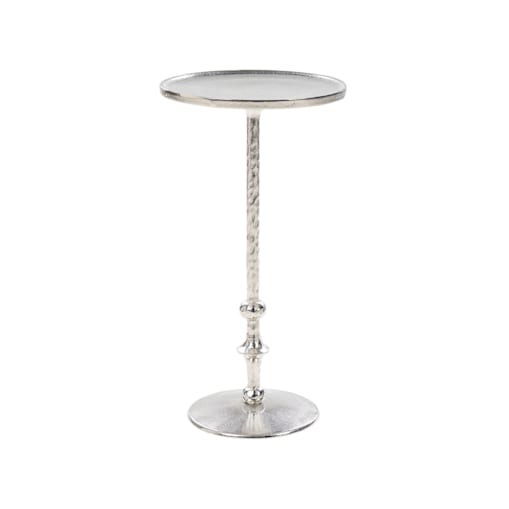 Stolik pomocniczy metalowy srebrny MEDA