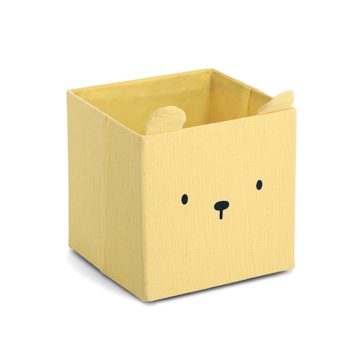 Pojemnik na zabawki muślinowy COZY KIDS z uszkami, 28 x 28 x 28 cm