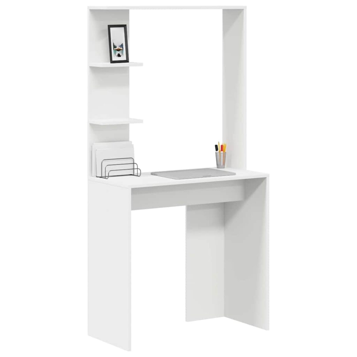 vidaXL Biurko Biały 78.5 x 37 x 154.5 cm Materiał drewnopochodny