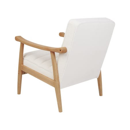 Boucle Fotel Złamana biel LEKNES