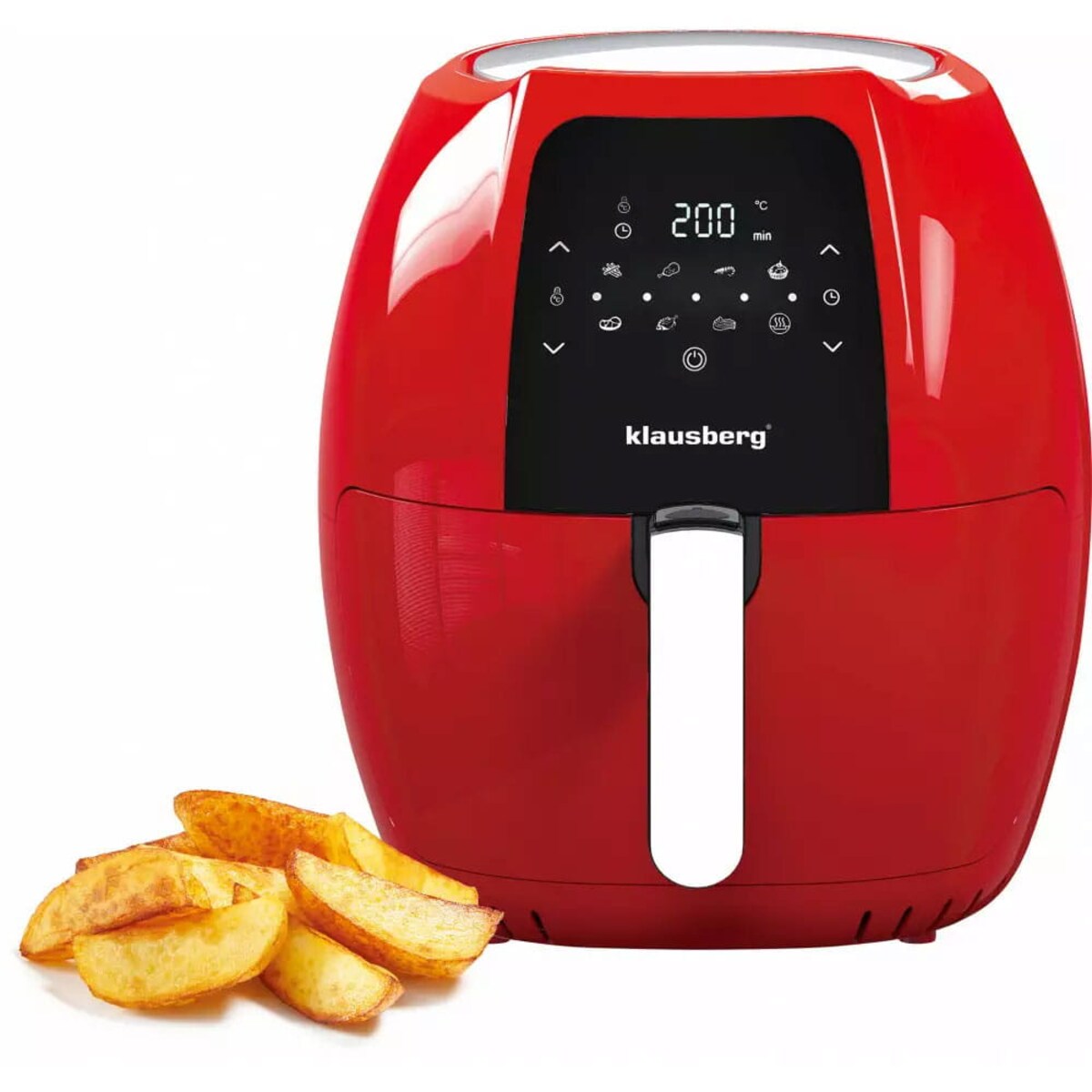 Frytownica beztłuszczowa czerwona 7.7L 1800W frytkownica KLAUSBERG Air Fryer