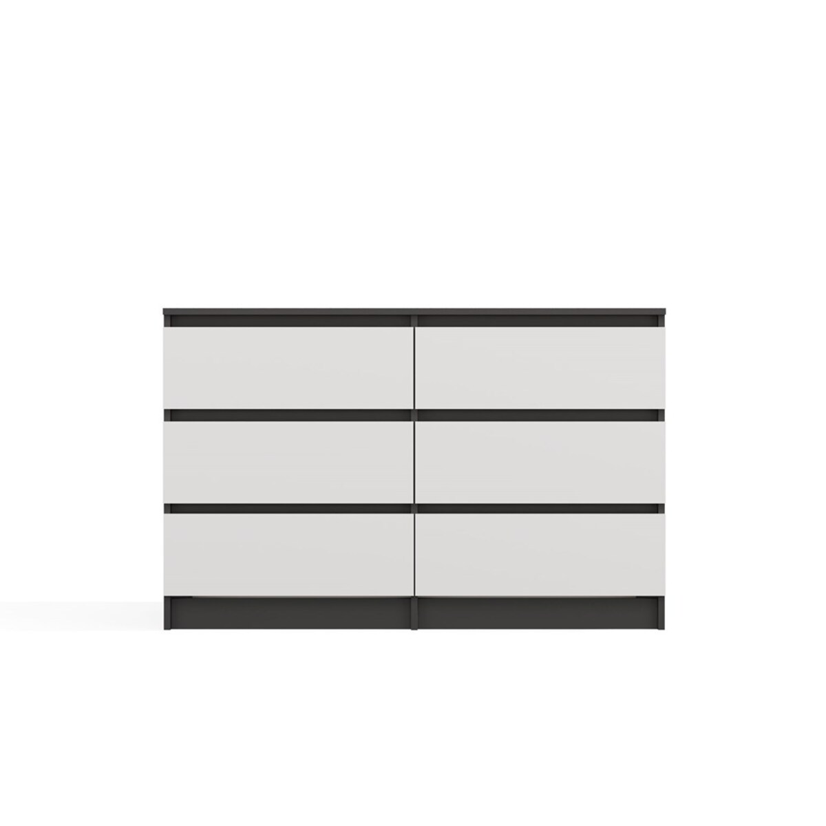 Komoda Malwa M6 120 ANTRACYT / BIAŁY