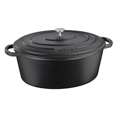 Brytfanka owalna 9,3 l (czarna) Calido Kela