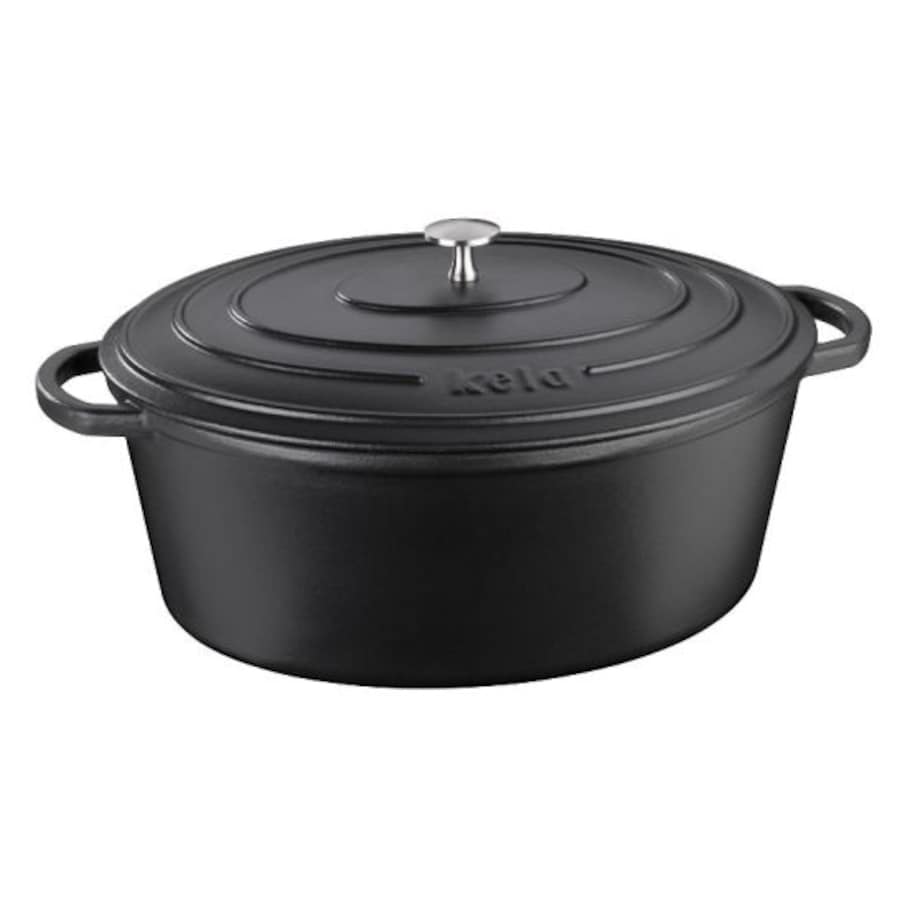 Brytfanka owalna 9,3 l (czarna) Calido Kela