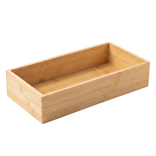Organizer biurkowy bambusowy, 15 x 38 x 7 cm