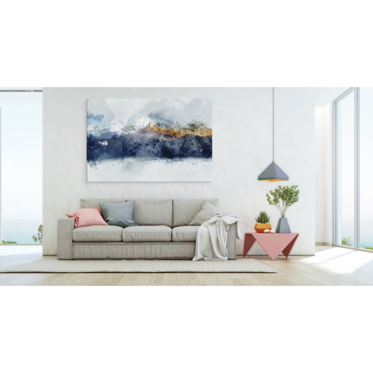 Obraz na Płótnie ABSTRAKCJA Pasma Górskie 40x30cm