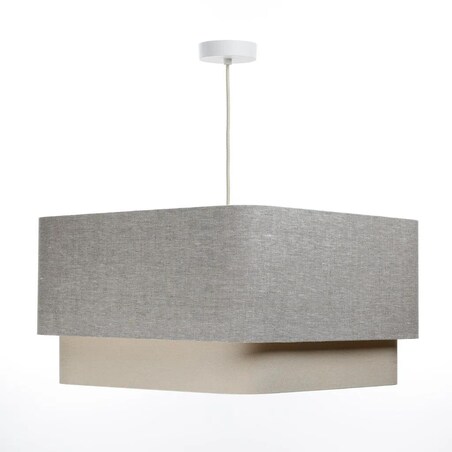 Lampa wisząca KWADRO DUO 004 51x47cm szara/beżowa