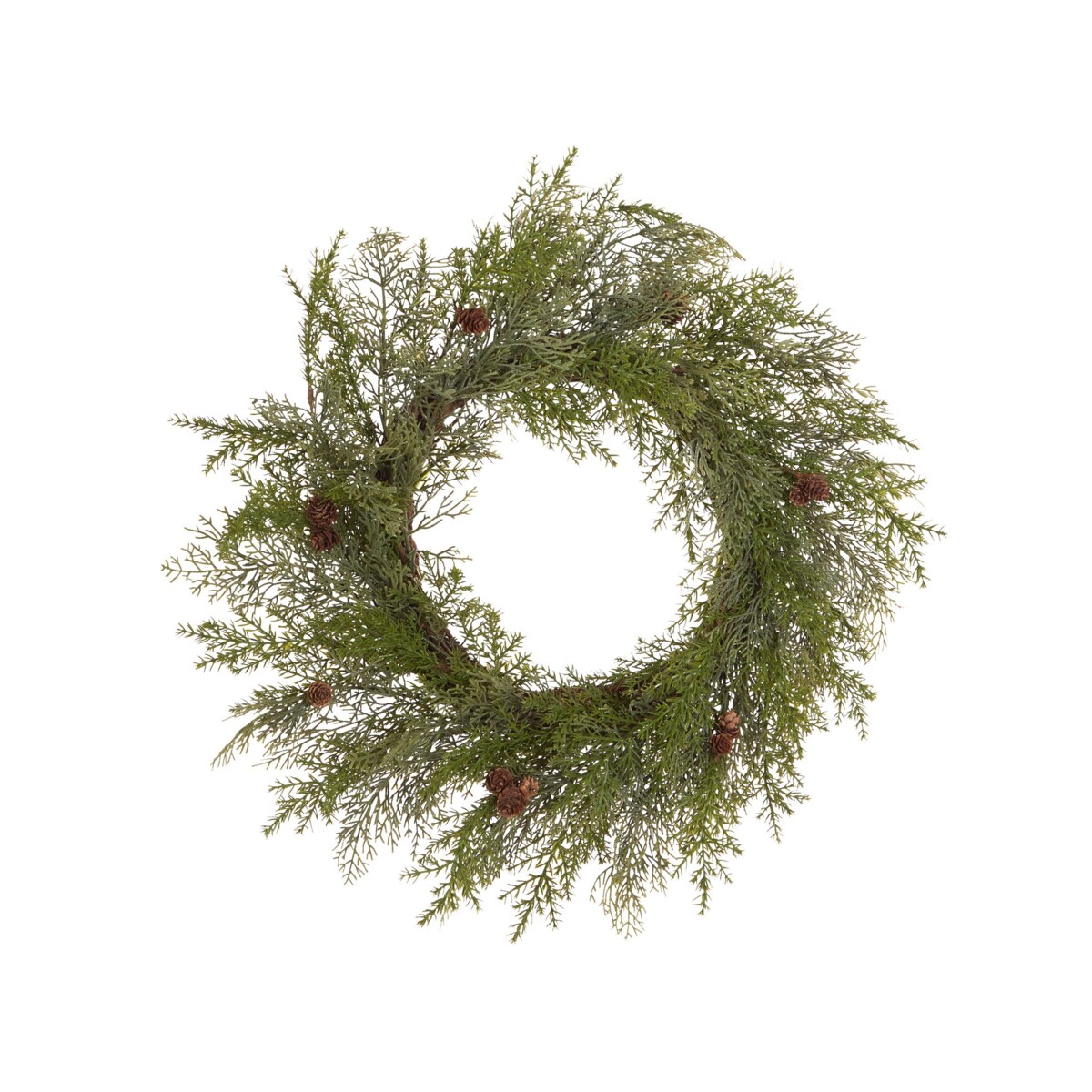 Dekoracyjny wieniec świąteczny 70 cm zielony PANRUN