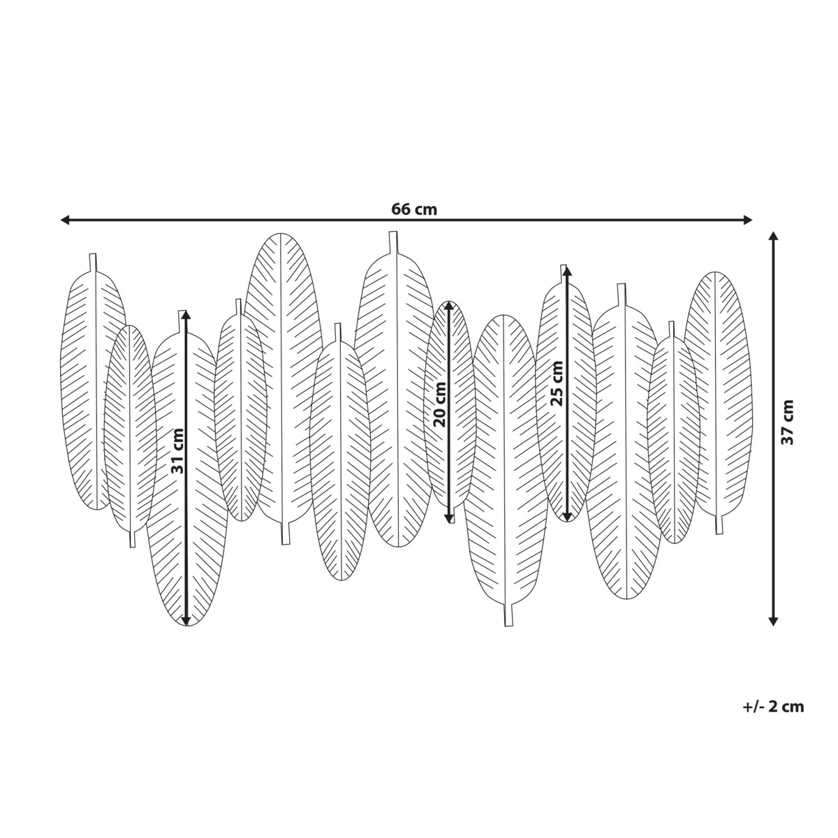 Dekoracja ścienna srebrno-złota ANTIMONY