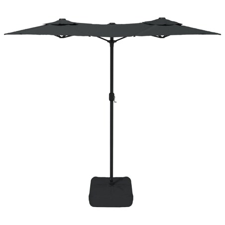 vidaXL Podwójny parasol ogrodowy, antracytowy, 316x145 cm