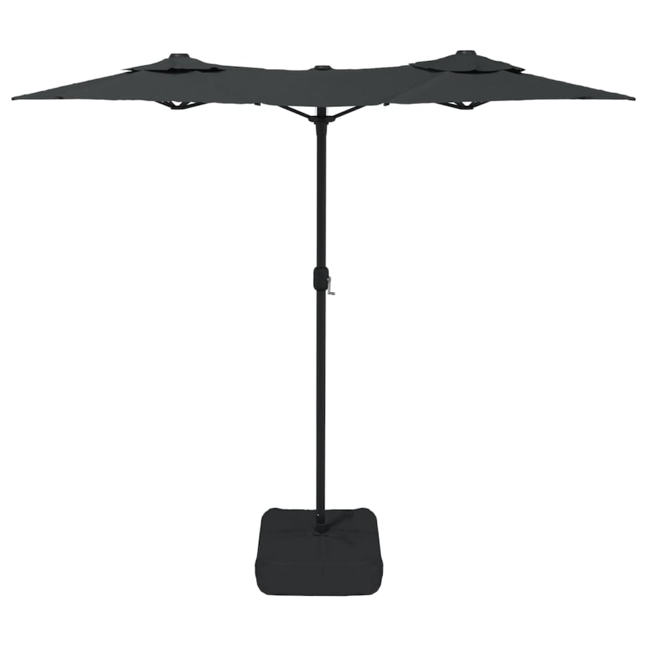vidaXL Podwójny parasol ogrodowy, antracytowy, 316x145 cm