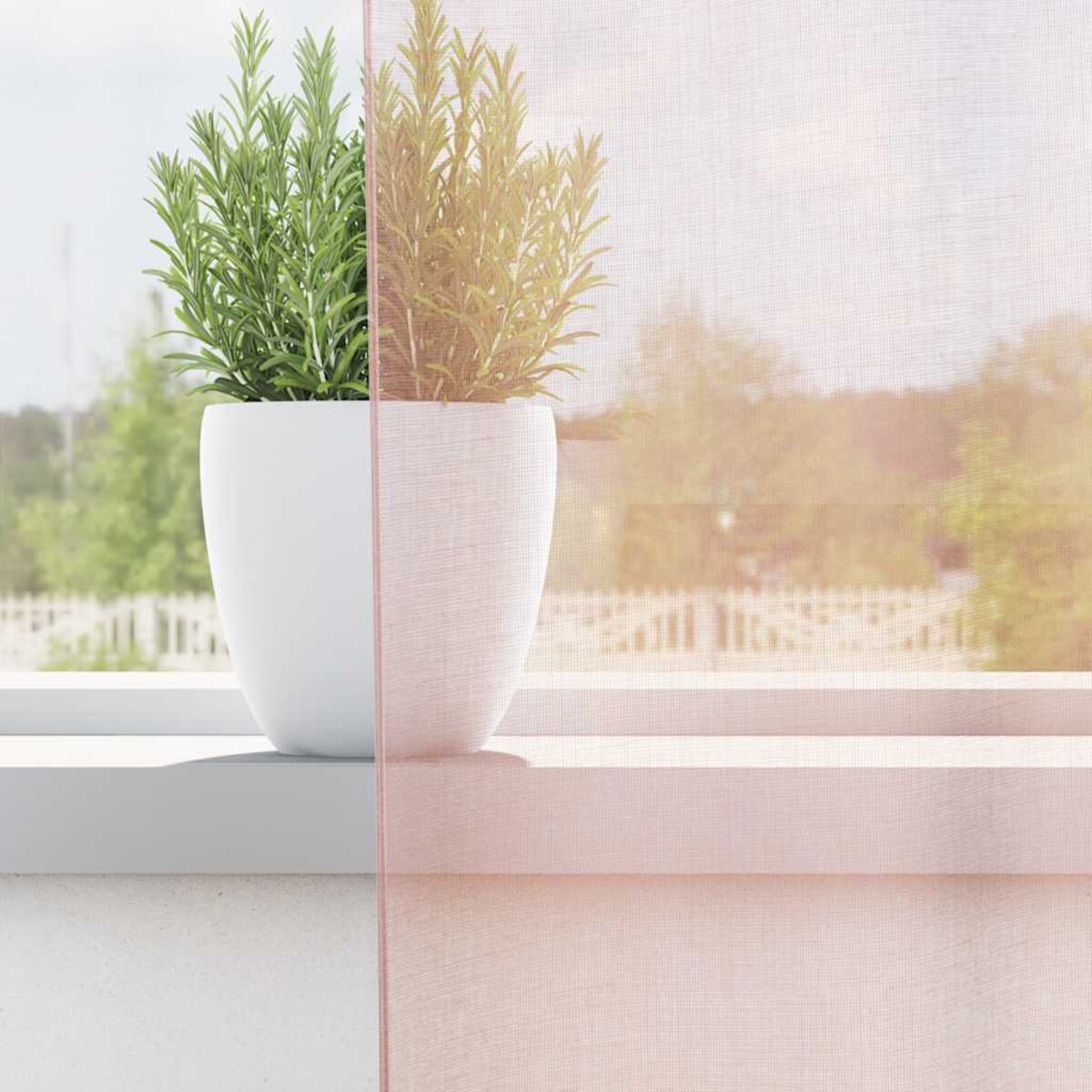 vidaXL Zasłony woalowe z pętelkami 2 szt. Jasnoróżowe 140x225 cm