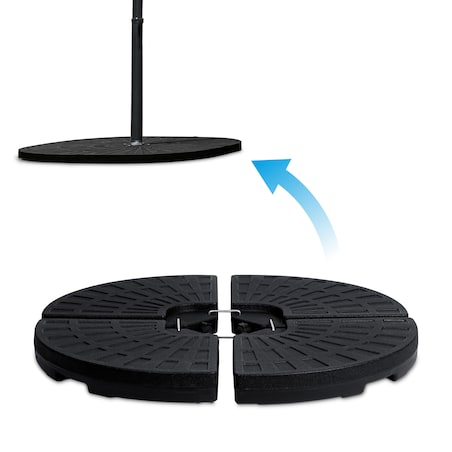 Podstawa parasola ogrodowego stojak obciążnik baza czarna Plonos 48x48x7,5cm