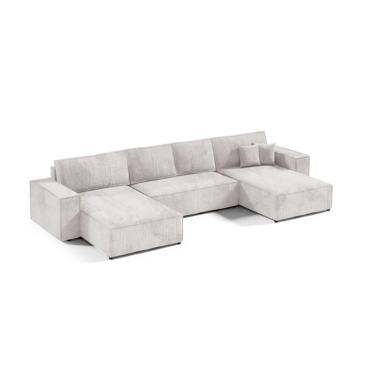 Narożnik MILLE U z funkcją spania, sztruks, Kolor:POSO 100