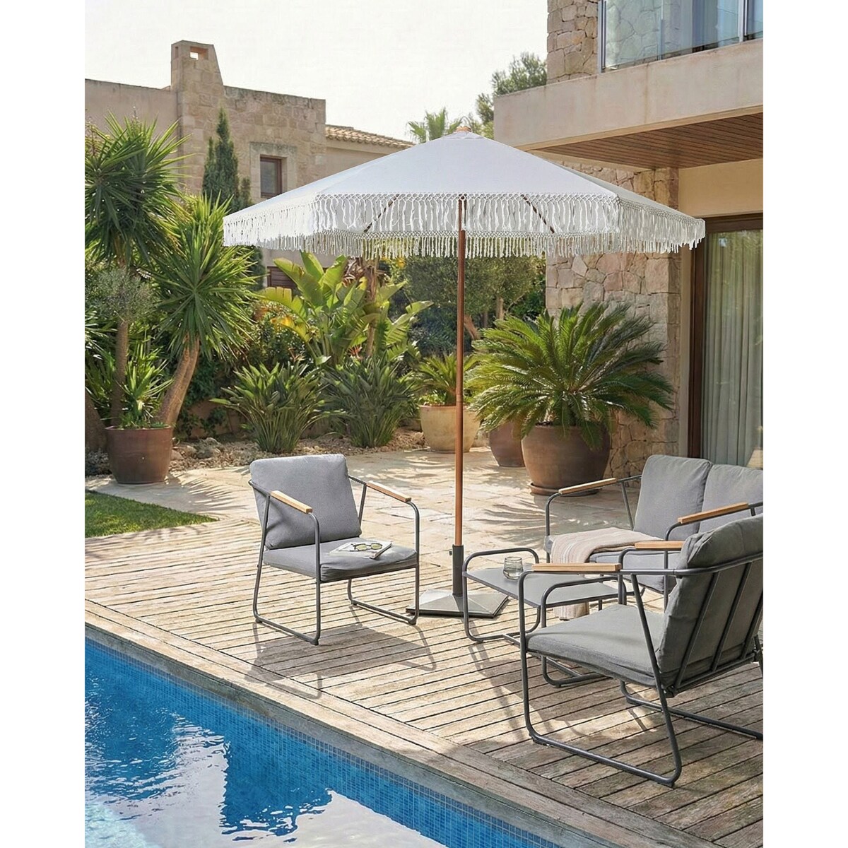 Parasol ogrodowy 258 cm MURASA Biały