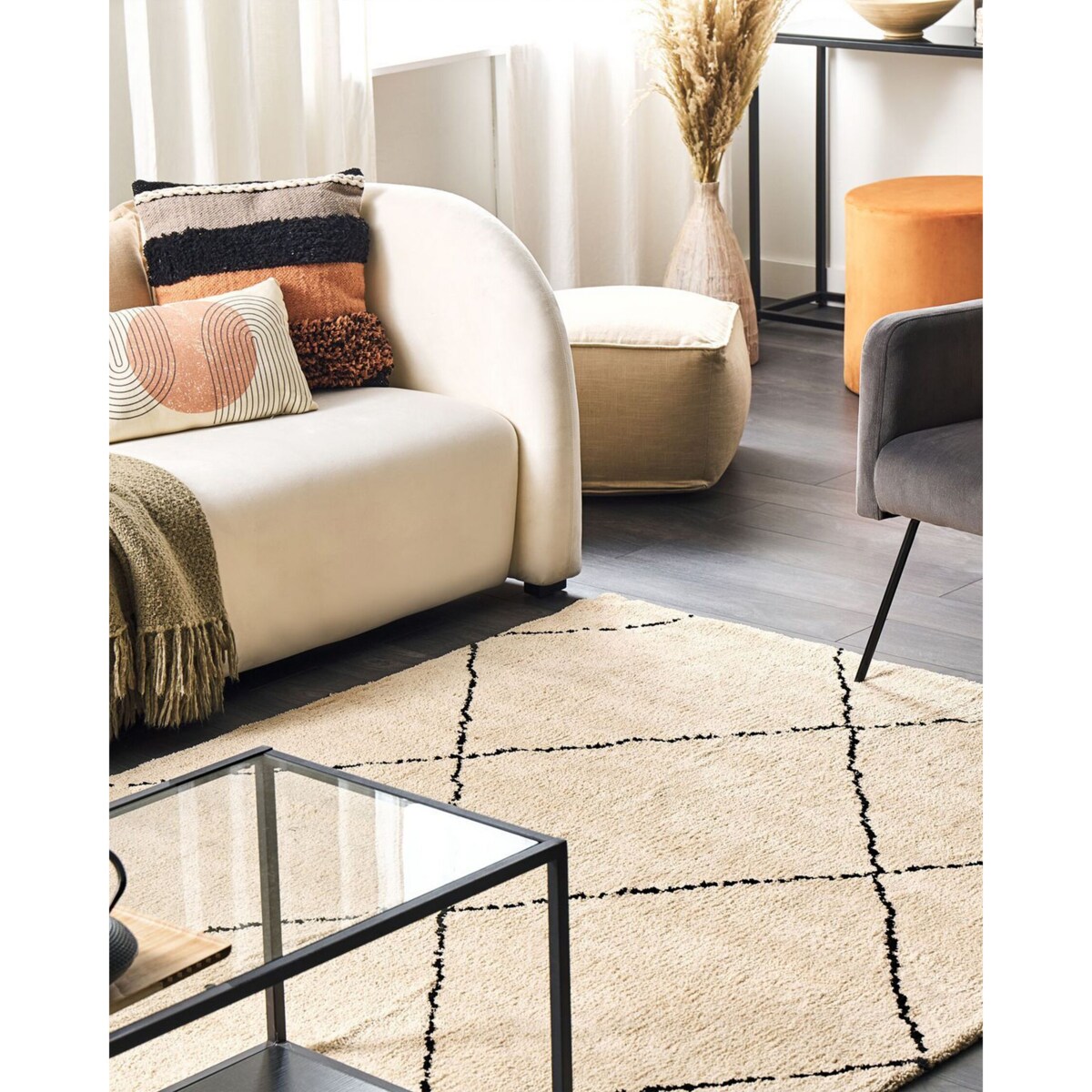 Dywan 200 x 200 cm beżowy MUTKI